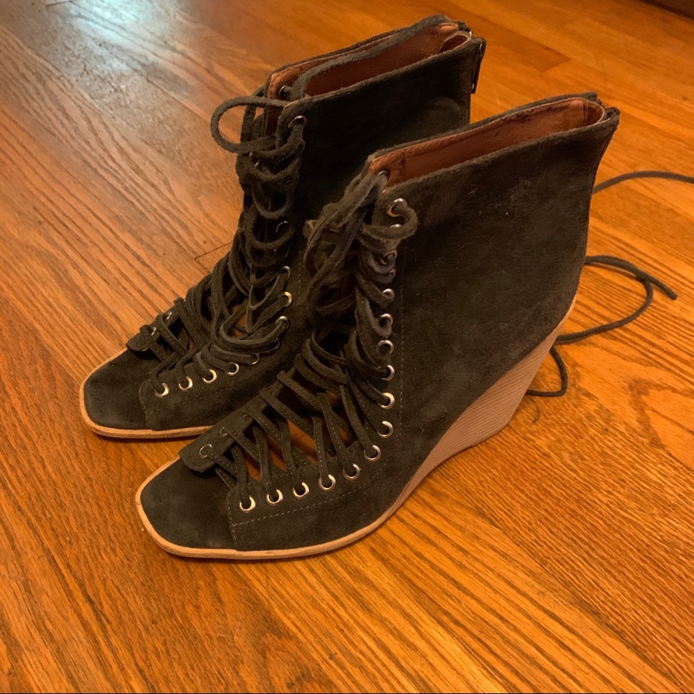 Jeffrey Campbell Lace up wedge sandals